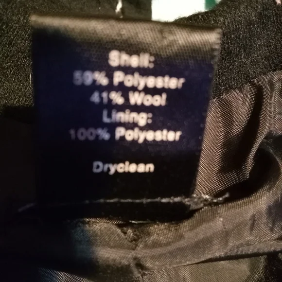 🛍️ BUNDLE ONLY🛍️ANN TAYLOR VINTAGE BLACK WOOL BLEND MILITARY JACKET - Picture 8 of 10